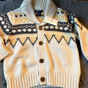 Brand new BabyGap Fair Isle collared cardigan